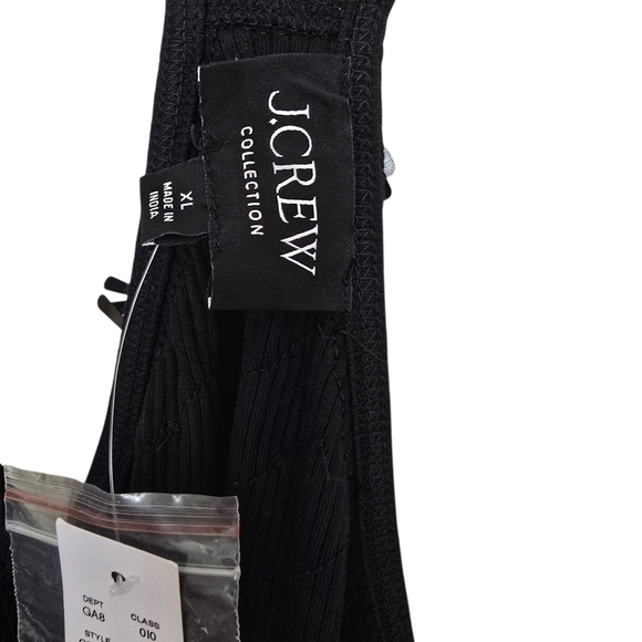 NWT J. Crew Black Sequin Fringe Tank Top - Picture 2 of 3